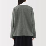 婦人　縦横ストレッチ起毛プルオーバー長袖ブラウス