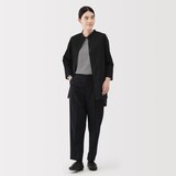 婦人　乾きやすい　ブロード七分袖シャツチュニック