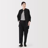 婦人　乾きやすい　ブロード七分袖シャツチュニック