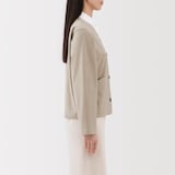 婦人　縦横ストレッチ起毛カーディガン