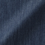 婦人　洗いざらし　デニム長袖シャツワンピース