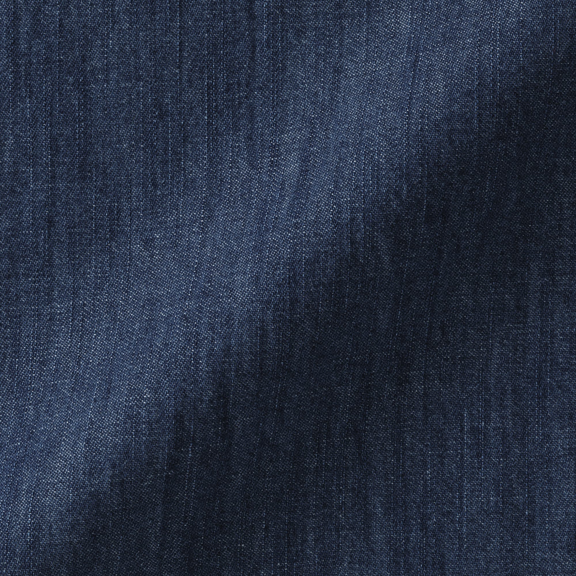 婦人　洗いざらし　デニム長袖シャツワンピース