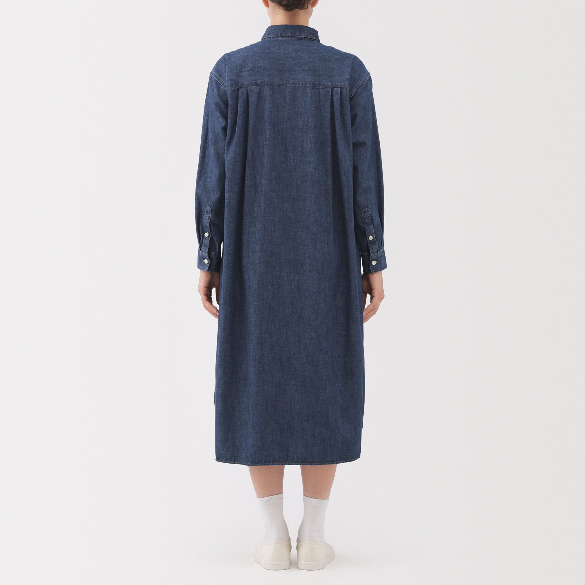 デニム長袖シャツワンピース DENIM WORK SHIRT DRESS デニム ワークシャツワンピース A42310