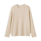 紳士　自然のまんまの色　カシミヤクルーネックセーター