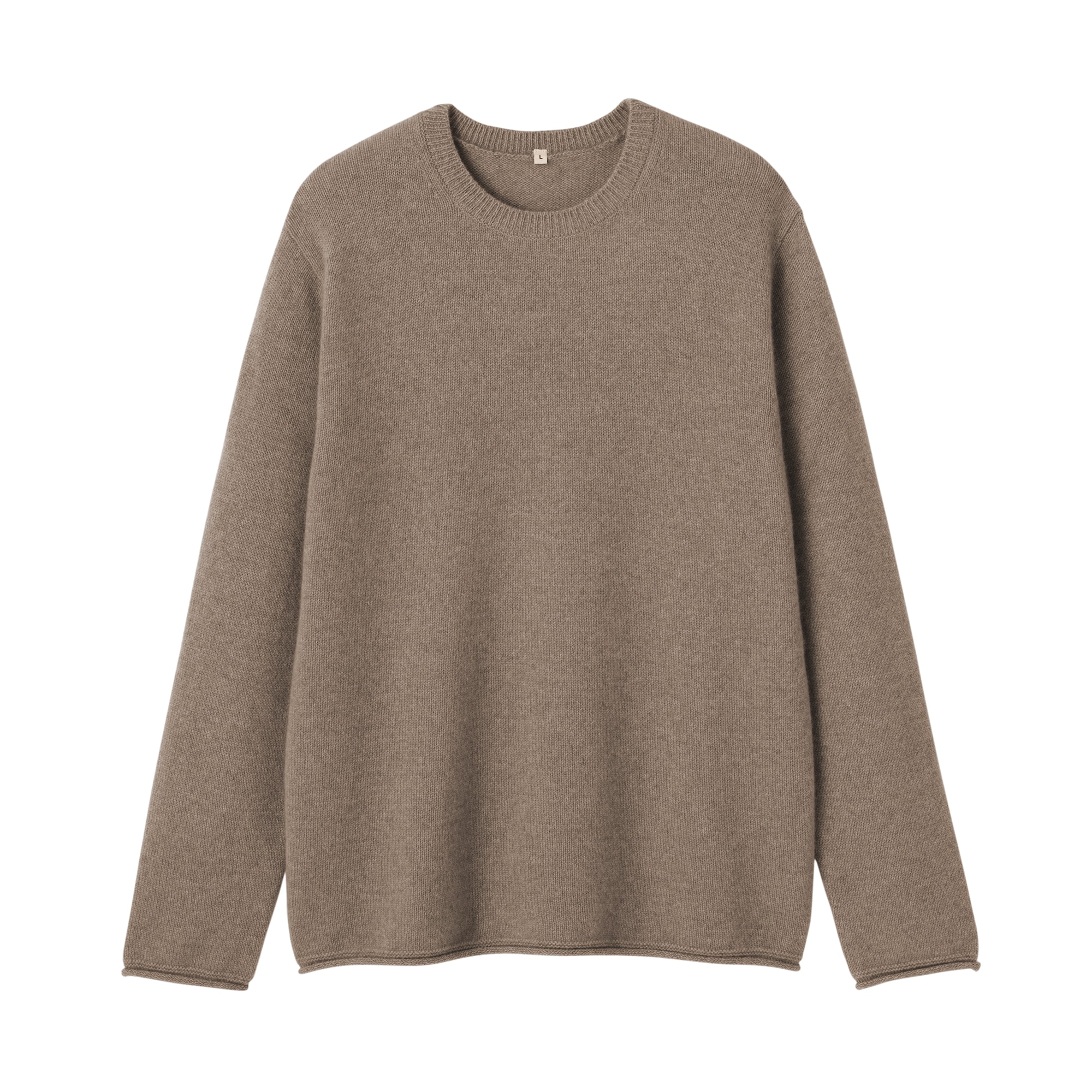 紳士 自然のまんまの色 カシミヤクルーネックセーター | 無印良品