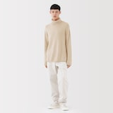 紳士　自然のまんまの色　カシミヤタートルネックセーター