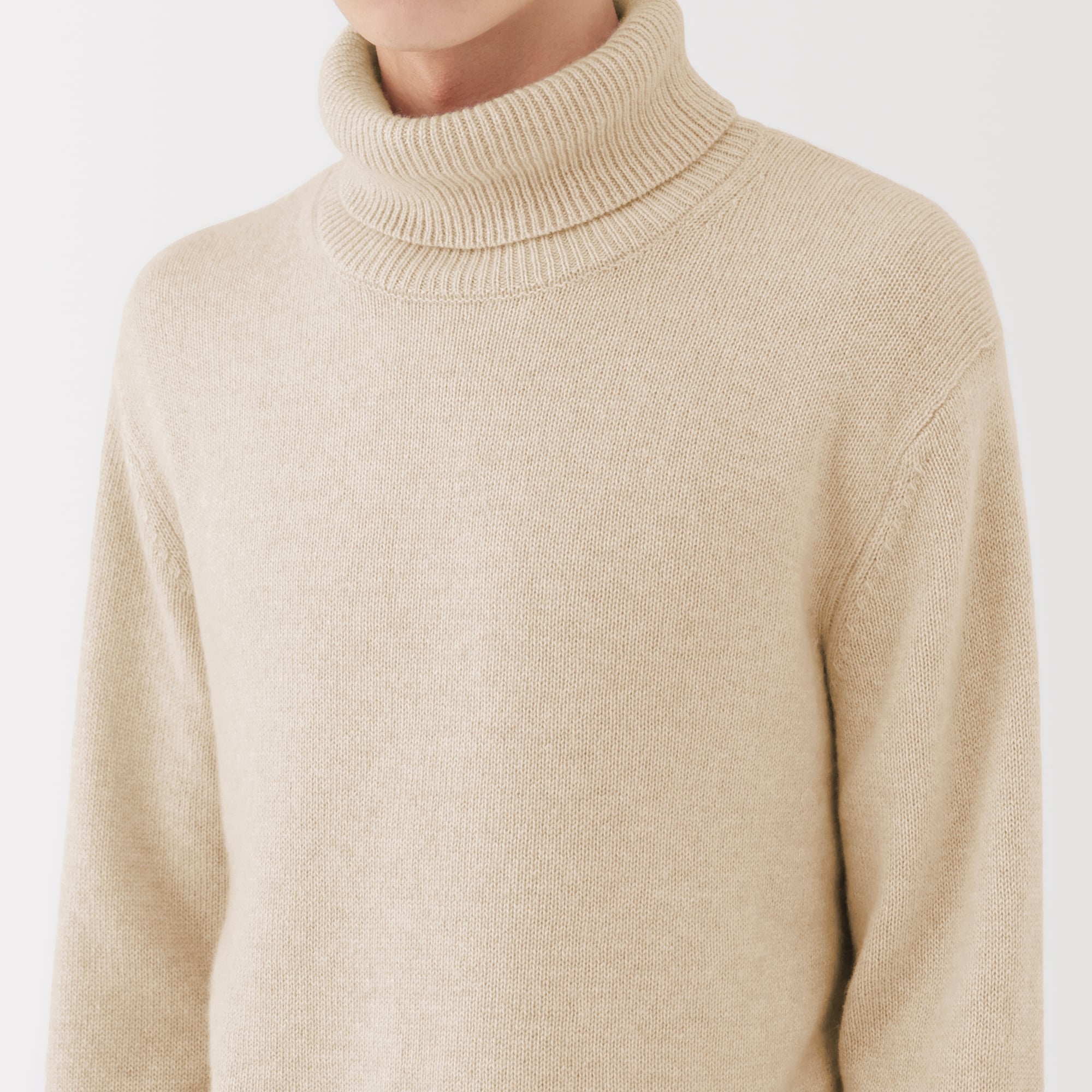 紳士 自然のまんまの色 カシミヤタートルネックセーター | 無印良品