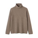 紳士　自然のまんまの色　カシミヤタートルネックセーター