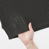 婦人　リネン混透かし編みワイドセーター