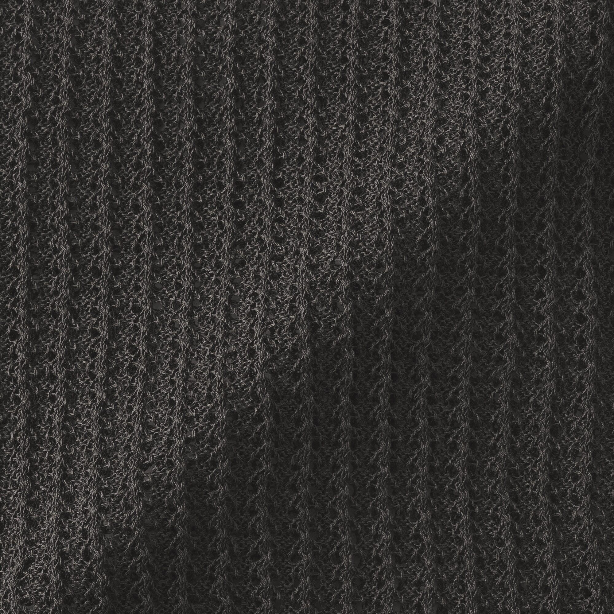 婦人　リネン混透かし編みワイドセーター