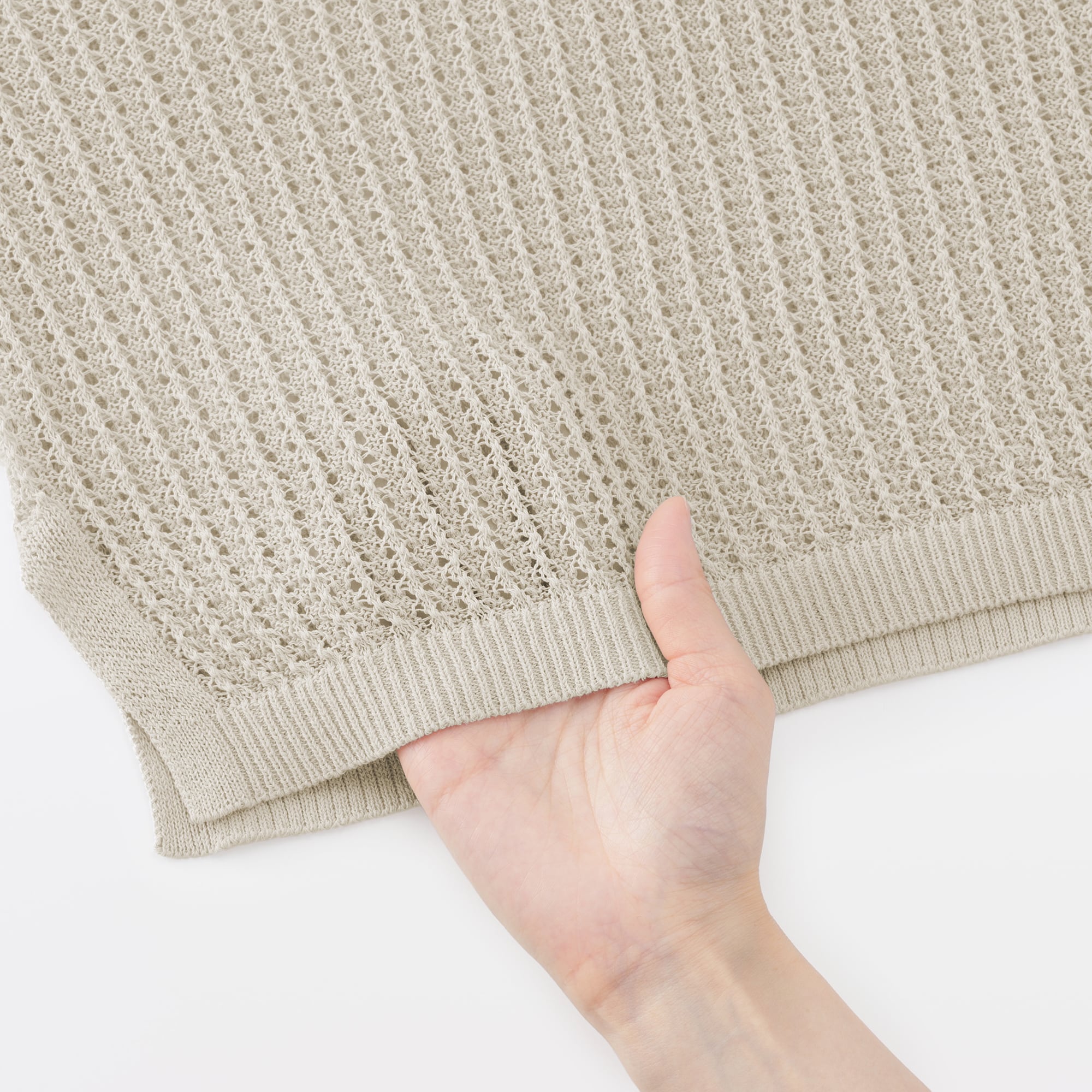 婦人 リネン混透かし編みワイドセーター | 無印良品