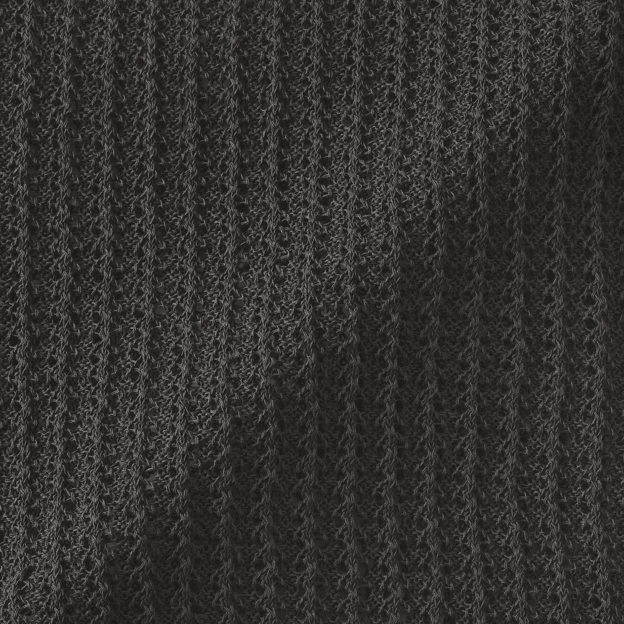 婦人　リネン混透かし編みＶネックカーディガン