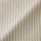 婦人　リネン混透かし編みＶネックカーディガン