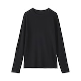 婦人　なめらか天竺編みシアークルーネックセーター