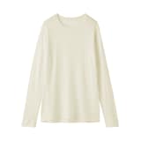 婦人　なめらか天竺編みシアークルーネックセーター