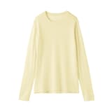 婦人　なめらか天竺編みシアークルーネックセーター