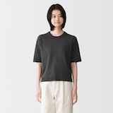 婦人　ＵＶカット強撚コットン五分袖セーター