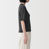 婦人　ＵＶカット強撚コットン五分袖セーター