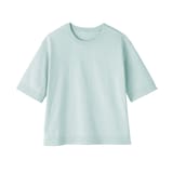 婦人　ＵＶカット強撚コットン五分袖セーター