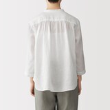 婦人　リネン　洗いざらし　七分袖ブラウス