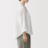 婦人　リネン　洗いざらし　七分袖ブラウス