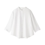 婦人　リネン　洗いざらし　七分袖ブラウス