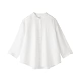 婦人　リネン　洗いざらし　七分袖ブラウス