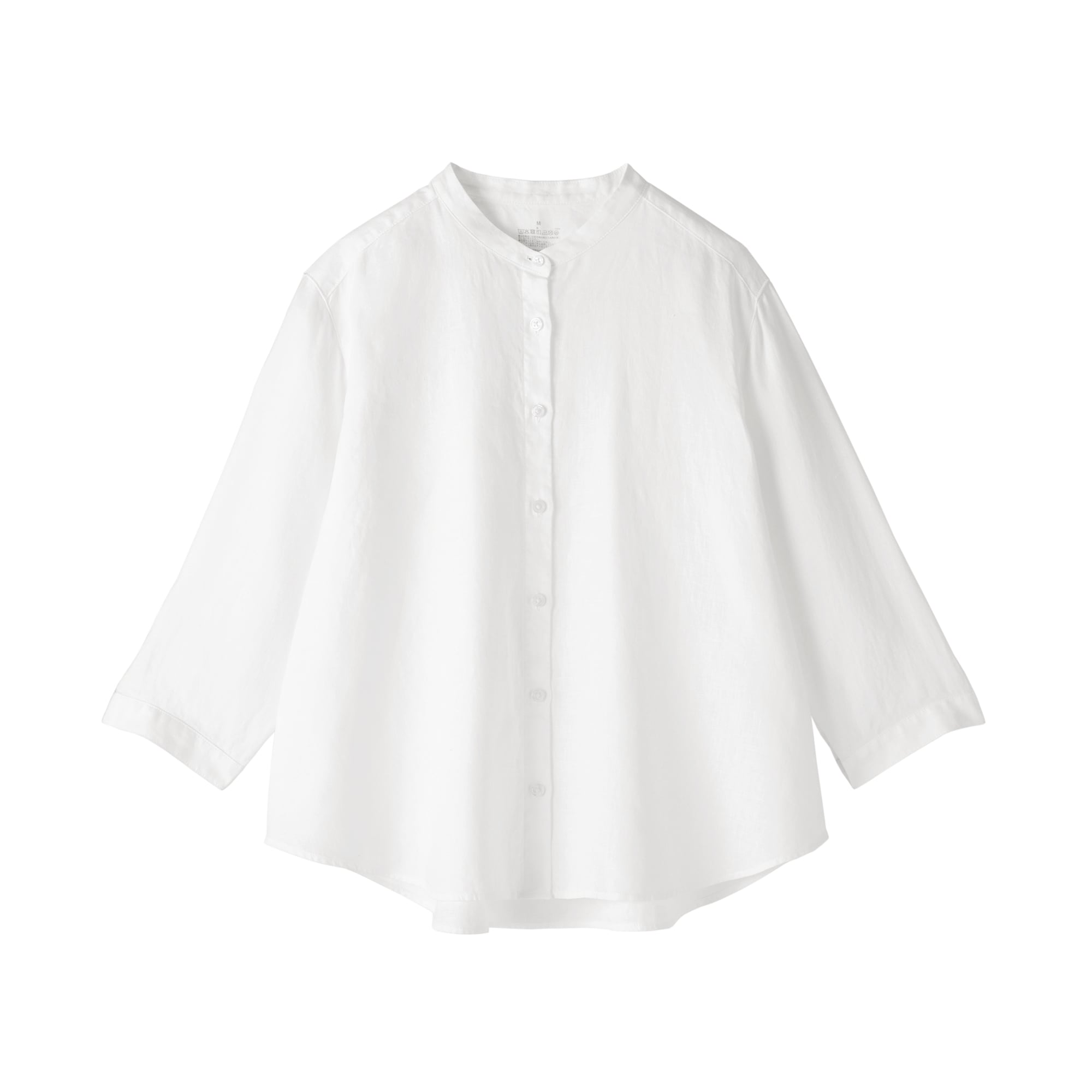 婦人　リネン　洗いざらし　七分袖ブラウス