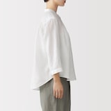 婦人　リネン　洗いざらし　七分袖ブラウス