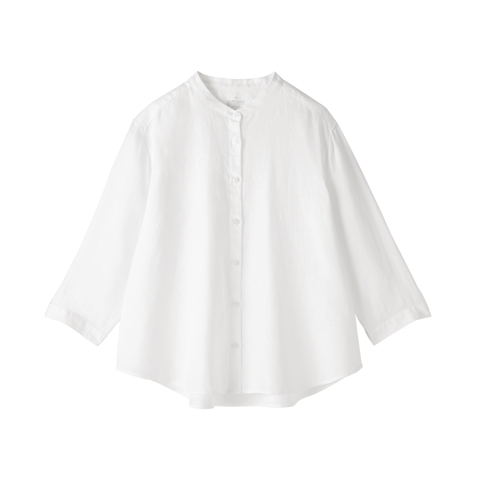 婦人　リネン　洗いざらし　七分袖ブラウス