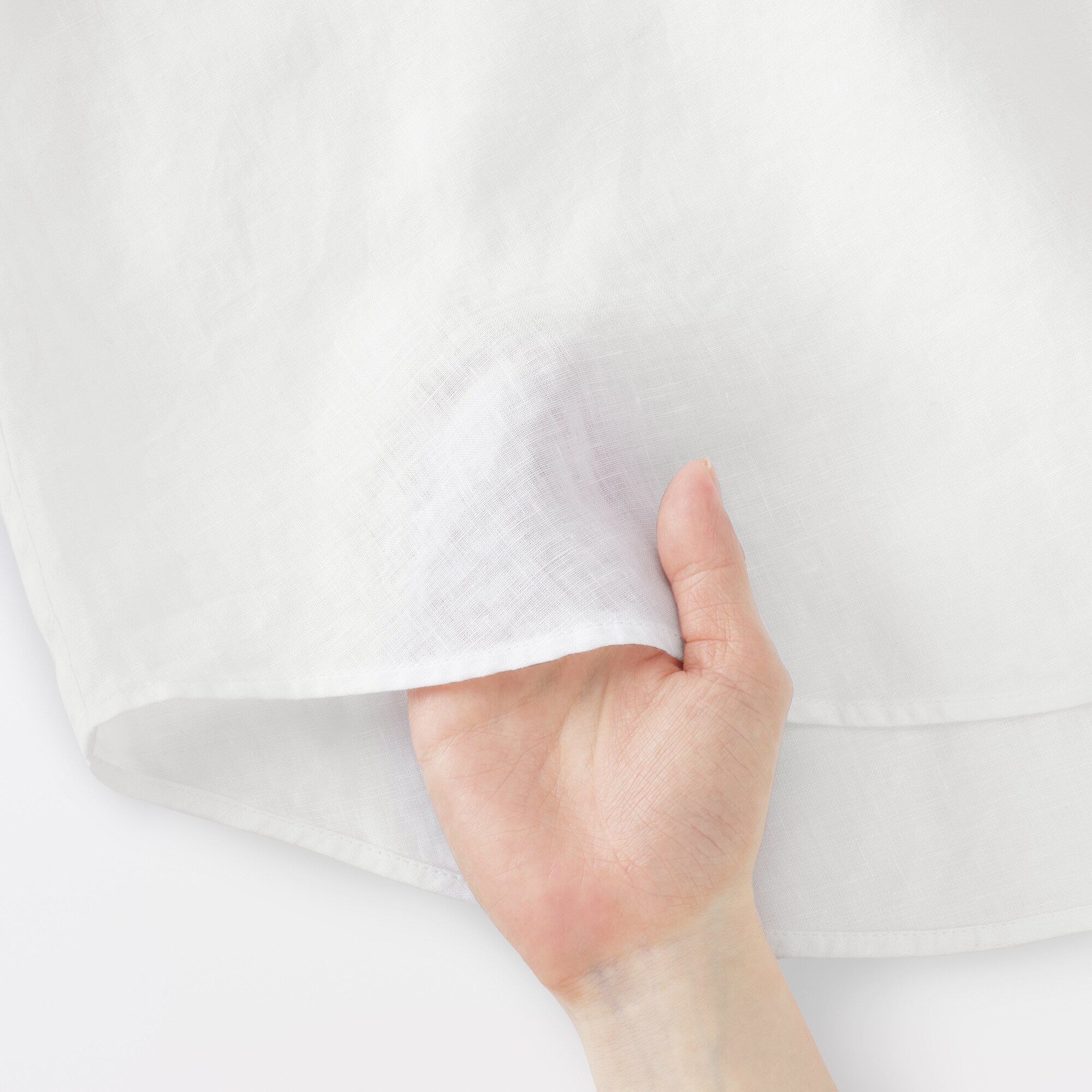 婦人　リネン　洗いざらし　七分袖ブラウス