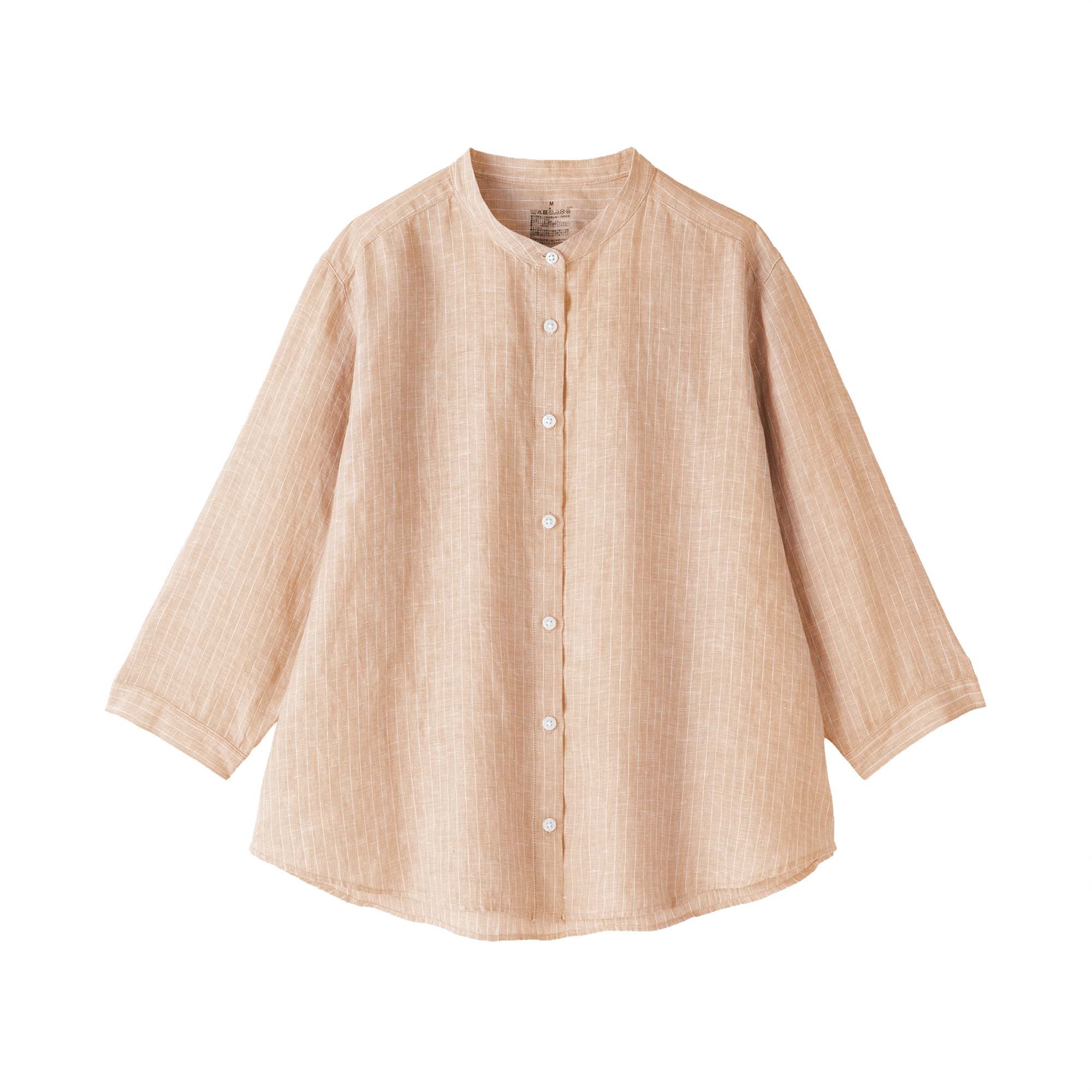 婦人　リネン　洗いざらし　七分袖ブラウス