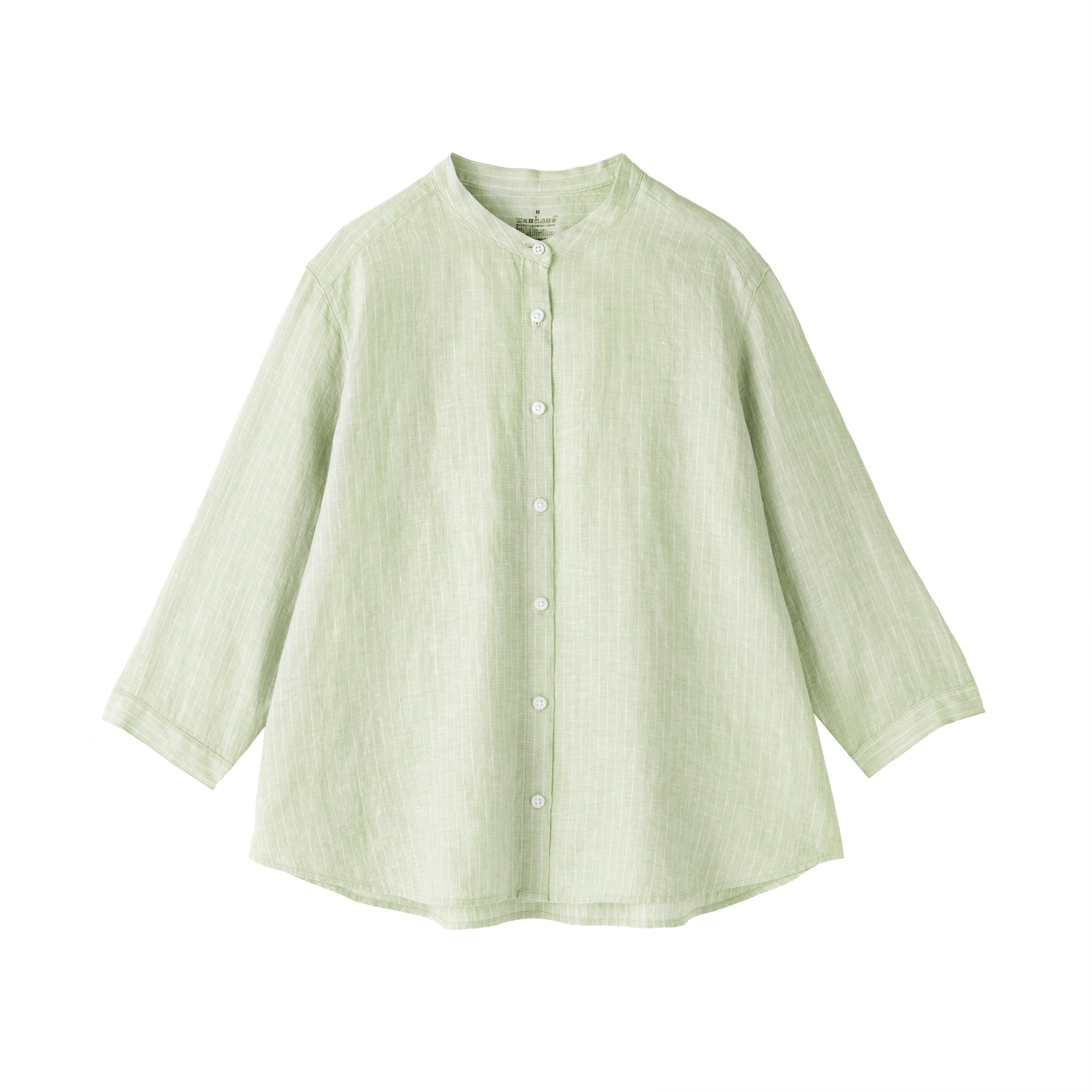 婦人　リネン　洗いざらし　七分袖ブラウス