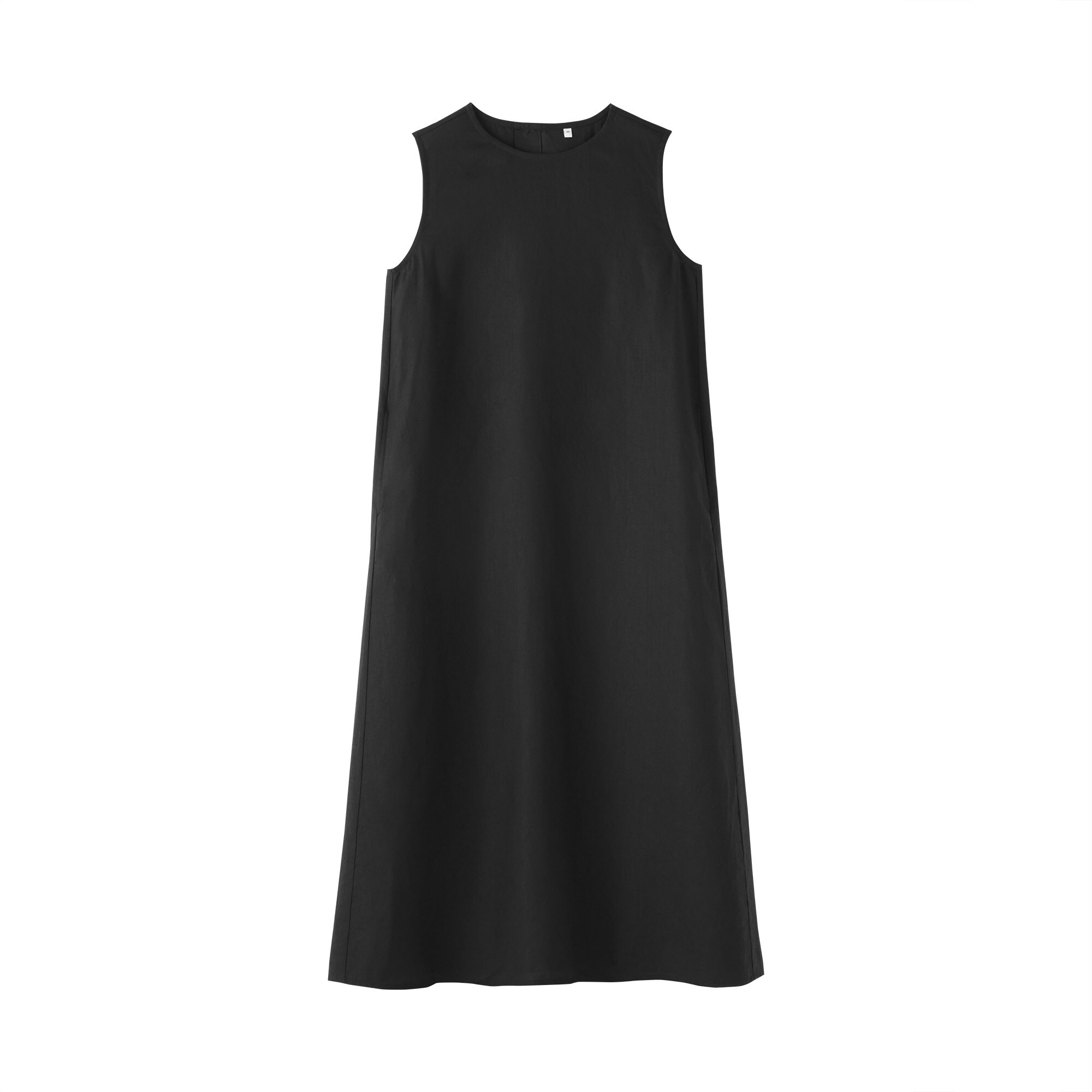 婦人　リネン　洗いざらし　スリーブレスワンピース