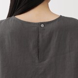 婦人　リネン　洗いざらし　スリーブレスワンピース