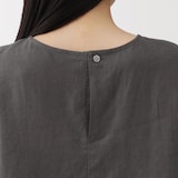 婦人　リネン　洗いざらし　スリーブレスワンピース