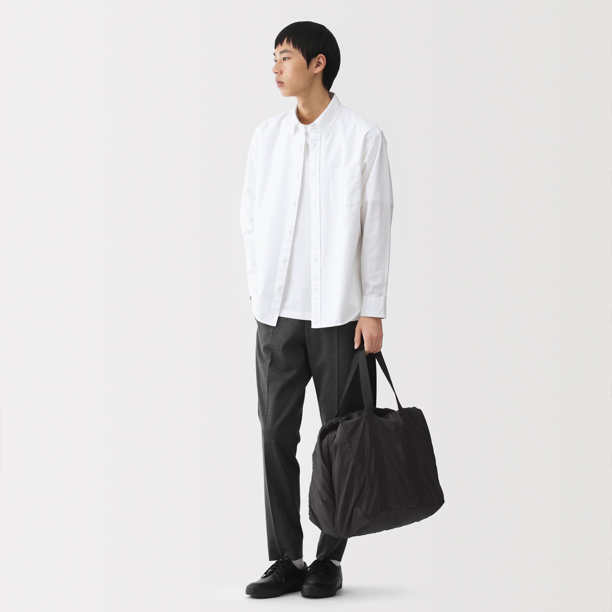 無印良品　新品　たためる　撥水旅に便利なボストンバッグ　75Ｌ用　ブラック　黒 たためる 撥水 旅に便利な ボストンバッグ | 無印良品