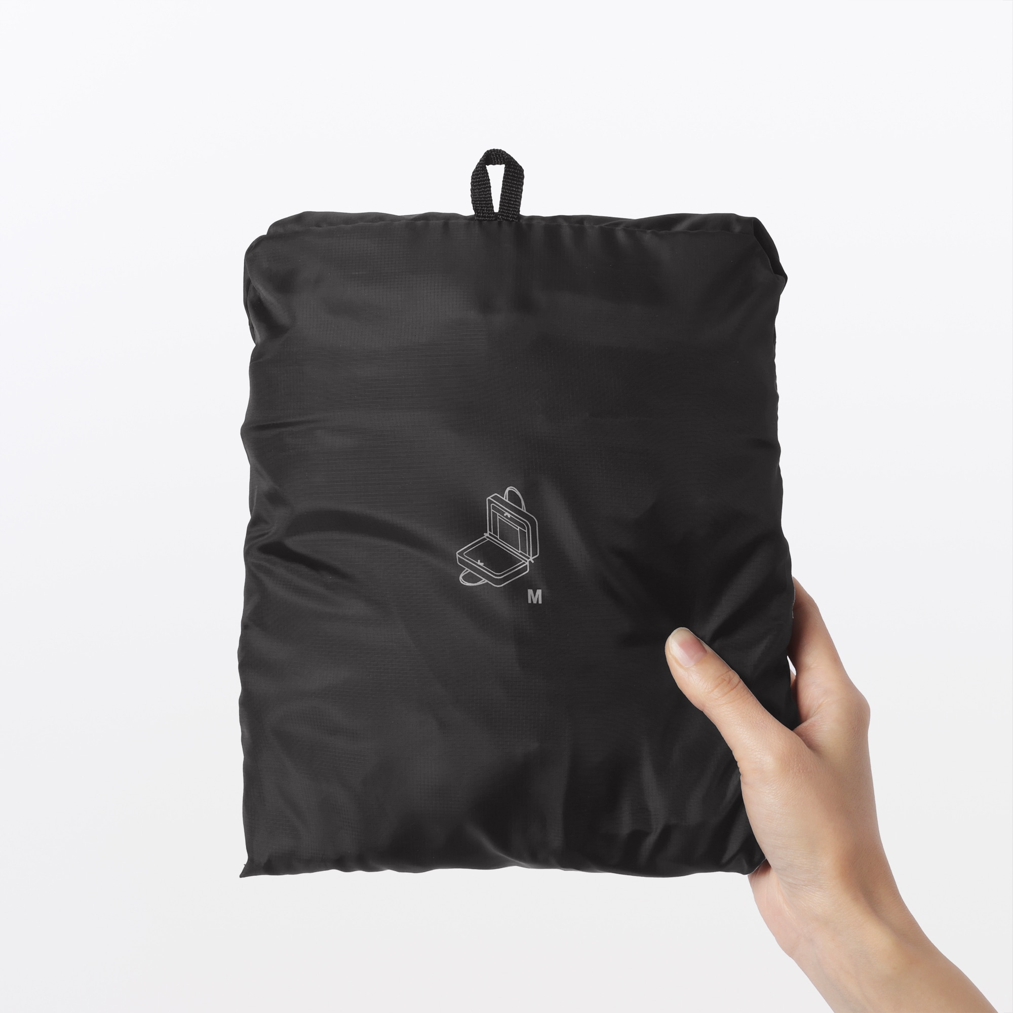 無印良品　新品　たためる　撥水旅に便利なボストンバッグ　１０５Ｌ用　黒　ブラック たためる 撥水 旅に便利な ボストンバッグ | 無印良品