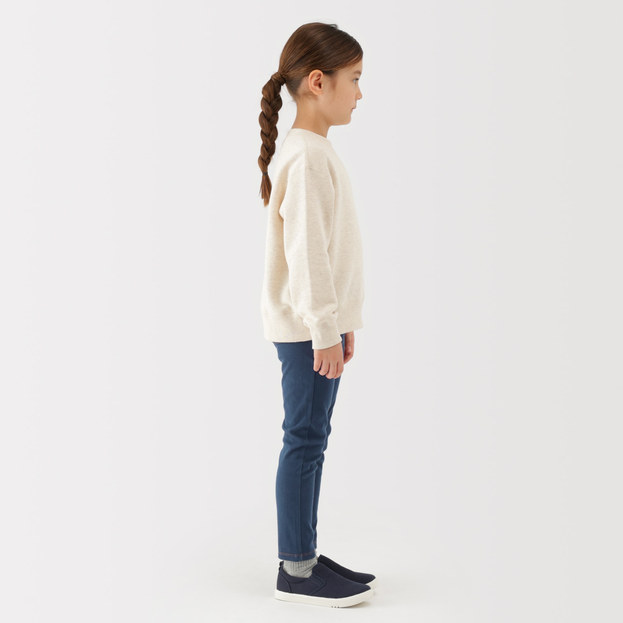 キッズ　ジャージーストレッチデニム調レギンスパンツ