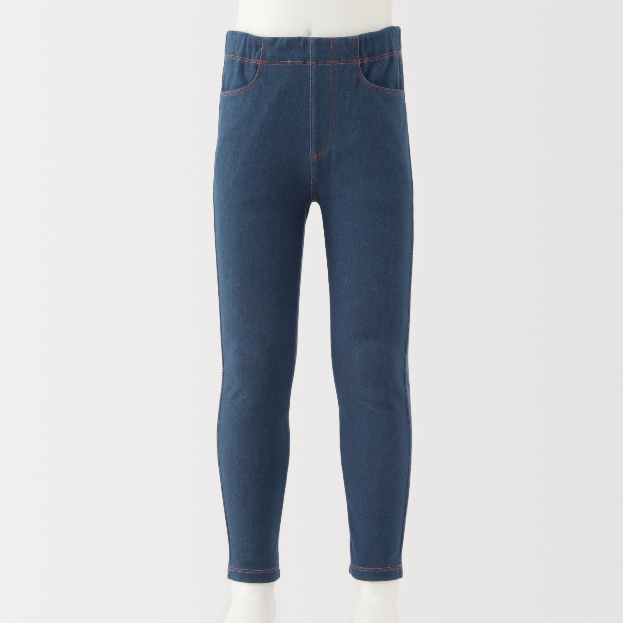 キッズ　ジャージーストレッチデニム調レギンスパンツ