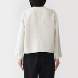 婦人　ヘンプ混　ツイル　九分袖シャツ