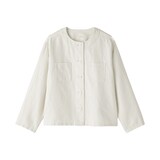 婦人　ヘンプ混　ツイル　九分袖シャツ