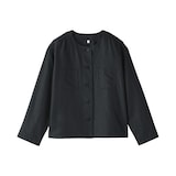 婦人　ヘンプ混　ツイル　九分袖シャツ