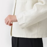 婦人　ヘンプ混　ツイル　九分袖シャツ