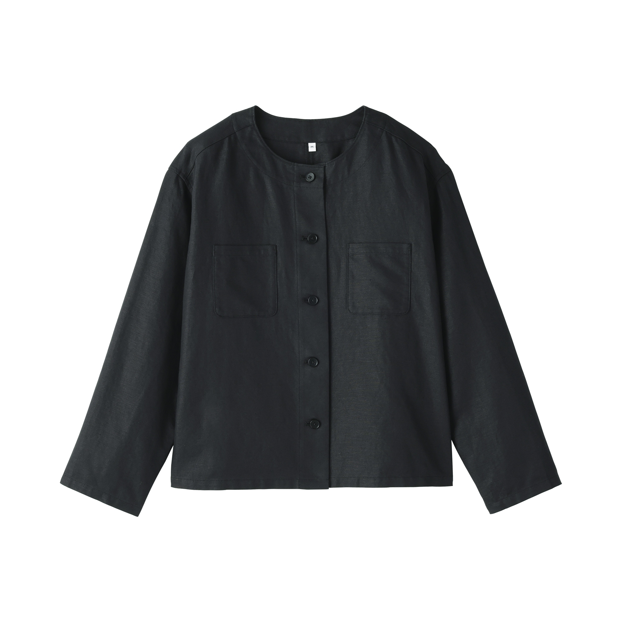 婦人　ヘンプ混　ツイル　九分袖シャツ