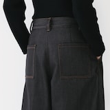 婦人　再生ポリエステルデニムバレルパンツ