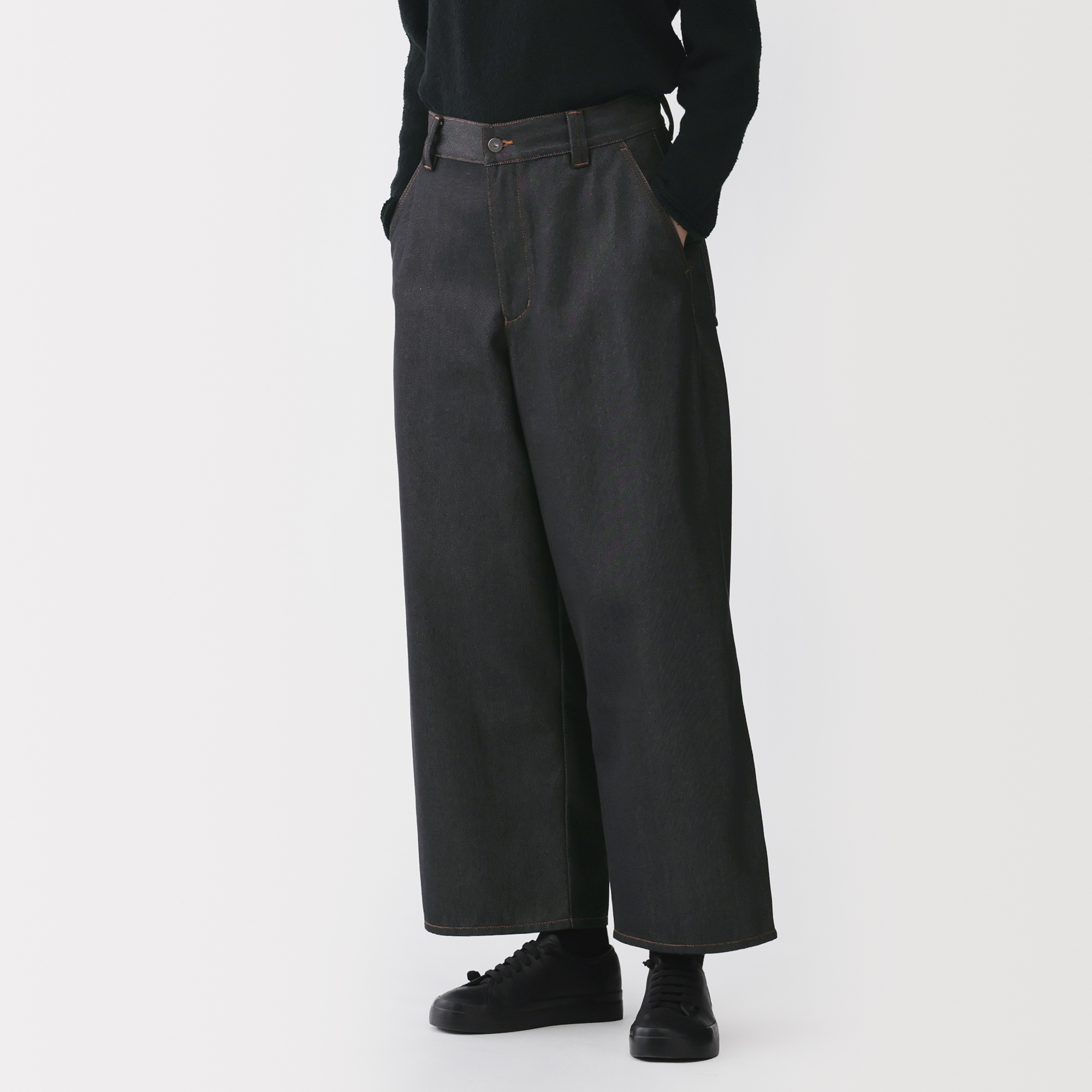 婦人　再生ポリエステルデニムバレルパンツ