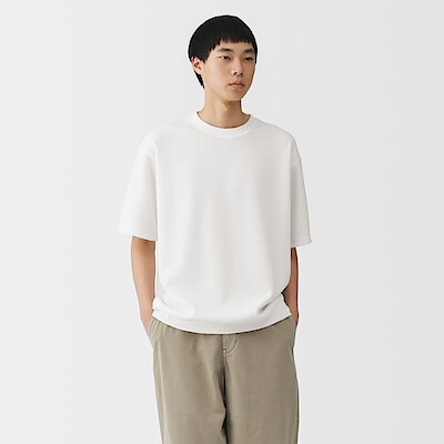 紳士　ＵＶカット乾きやすいワッフルクルーネック半袖Ｔシャツ