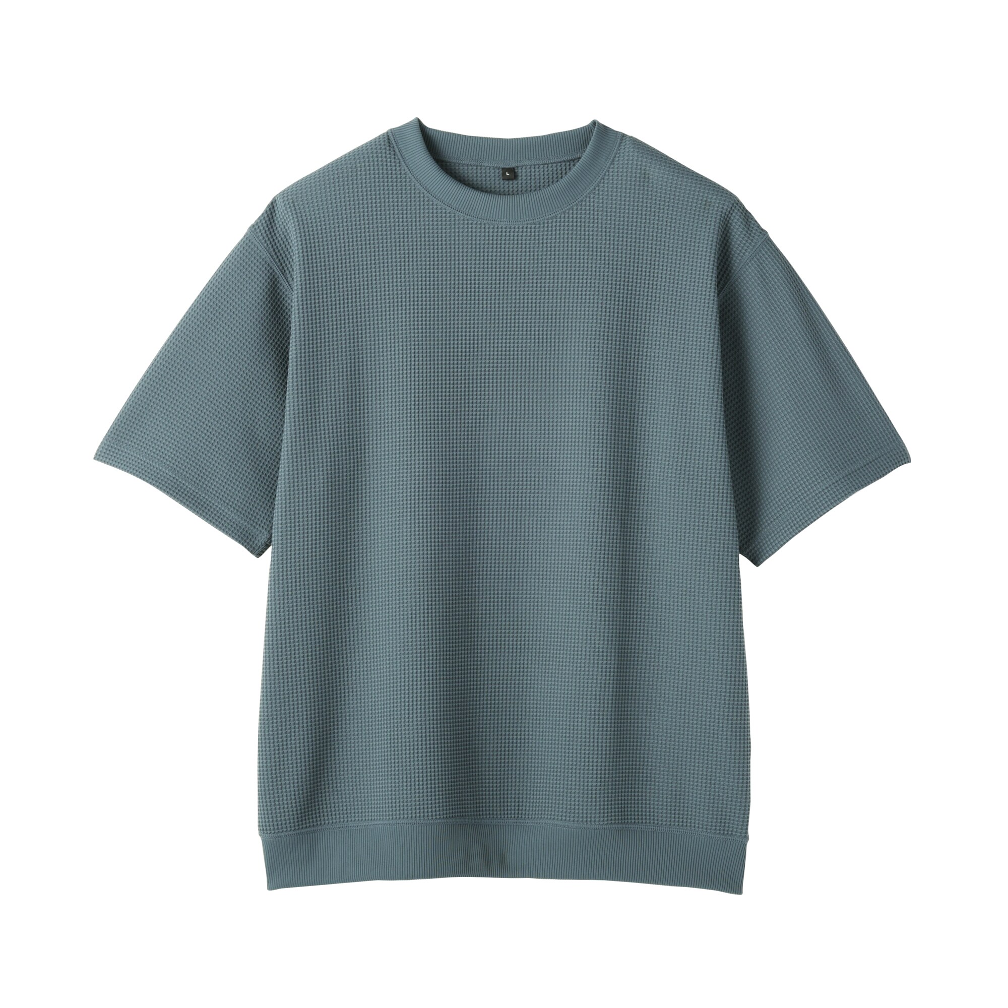 紳士　ＵＶカット乾きやすいワッフルクルーネック半袖Ｔシャツ