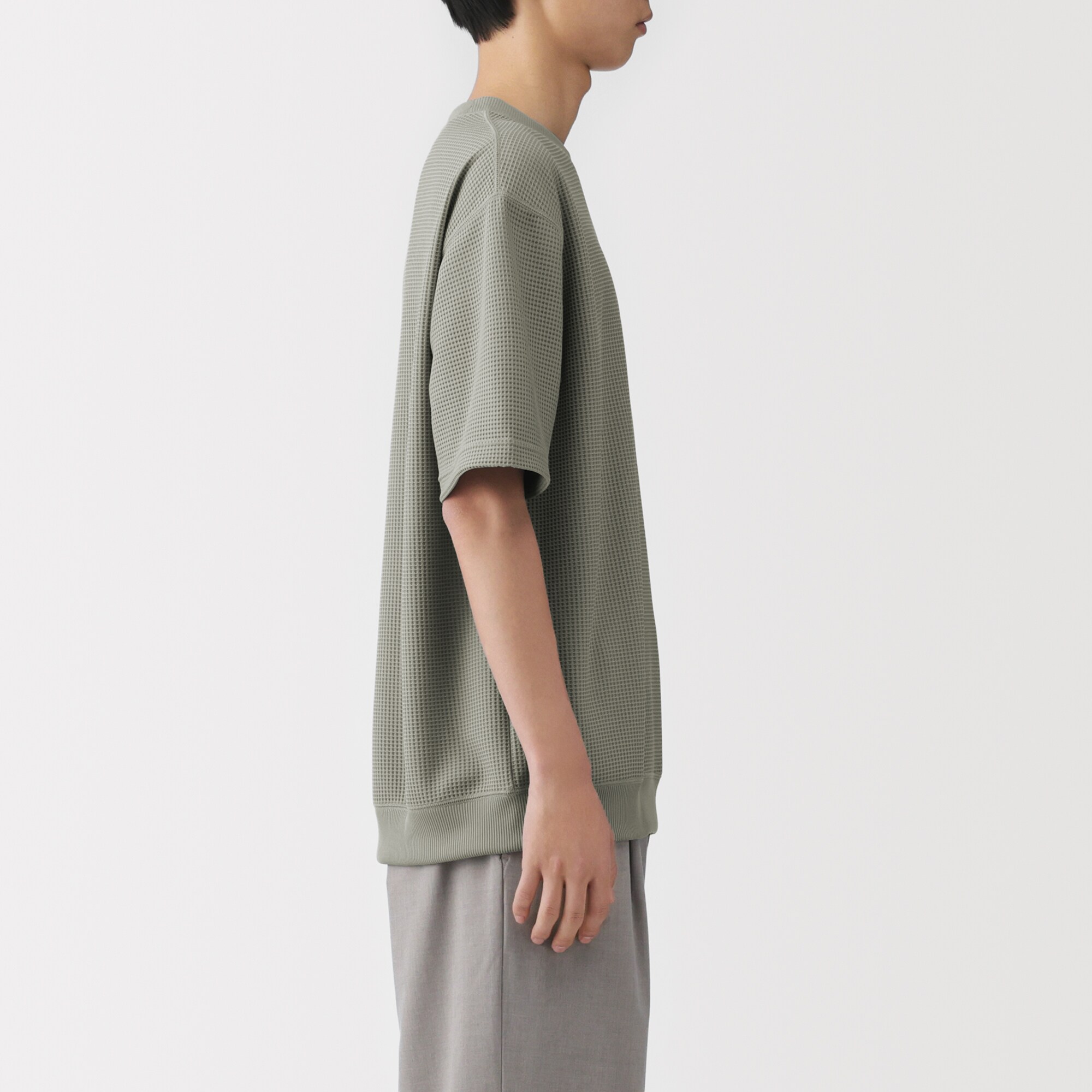 【グリーン（30）】【UV】【吸汗速乾】エコワッフル半袖フレアプルオーバー ワッフル 半袖 Tシャツ ユニセックス ｜【Timberland公式通販